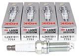 Set (4pcs) NGK Laser Iridium Spark Plugs Stock 7751 Nickel Core Tip Standard 0.044in ILZKR7B11