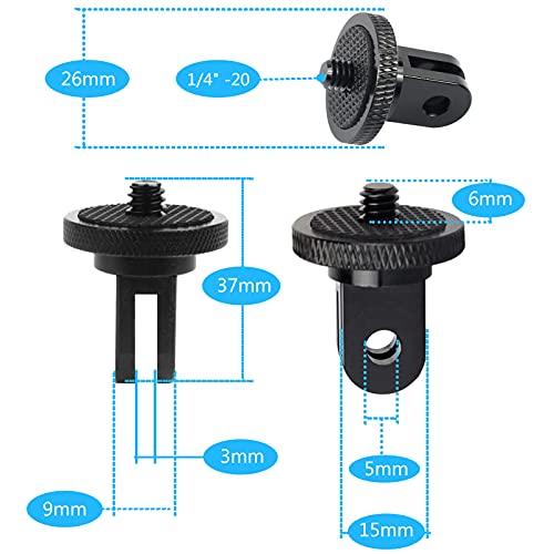 VKESEN Adattatore in alluminio da 1/4-20 pollici