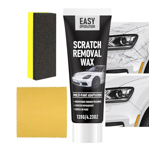 Quitarañazos de Coche - Con Esponja Restauradora de Brillo Incluida - Pasta Eliminadora de Rayones para Coche,para Viajes por Carretera, Conducción Diaria, Talleres,