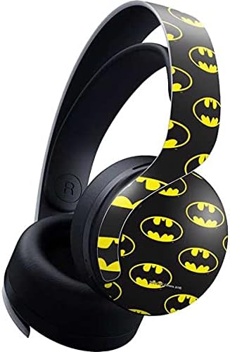 Skinit Decal Gaming Skin Compatible with Pulse 3D Wireless Headset for PS5 - Officially Licensed DC Comics Batman Logo All Over Print Design