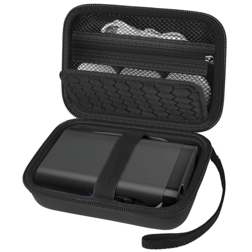 Comecase - Comecase Case Compatible with Nelko P21/ for Phomemo D30 D35 Label Maker Machine, for JADENS D11/ for SUPVAN Mini Labeler Sticker, Labler Maker Storage for Tape&Accessories - Black