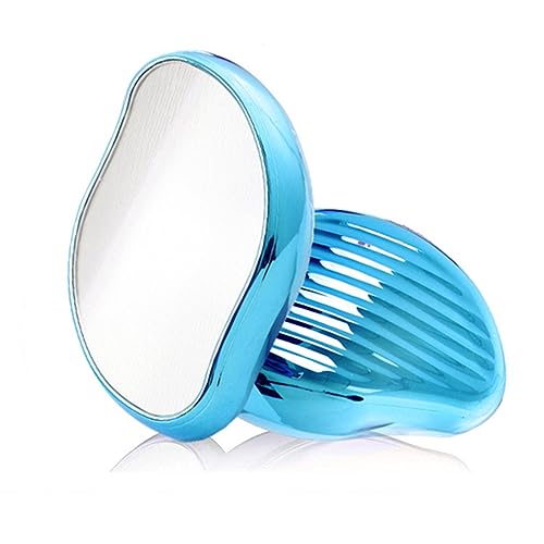 Crystal Hair Eraser Device for Women and Men Reusable Remover Painless Exfoliation Hair Removal Tool for Back Arms Legs (Blue)