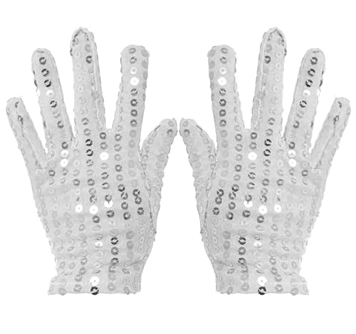CRIZAN Sequin Glove Set, 4 Pairs, Kids, Adults, Holiday Party Dance Decoration2