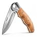 Grand Way Gentleman’s Folding Knife - Pocket Knife with Wood Handle - EDC Pocket Folding Knife with safety liner lock for Camping Hunting Survival and Outdoor 6651