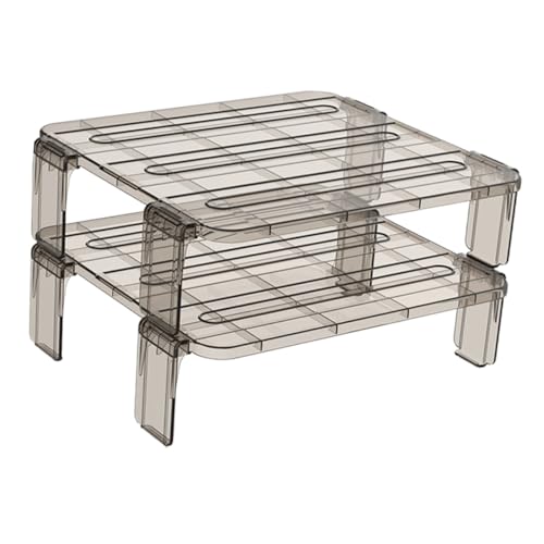 VERDANVERSE 2 piezas Estante Organizador para Refrigerador Estante Plástico para Almacenamiento de Especias y Alimentos Diseño Compacto para Cocina Pequeña Fácil y de Espacio