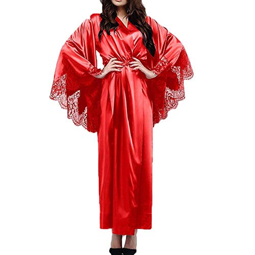 Chemise de nuit longue en satin et peignoir de mariage raffiné pour mariée