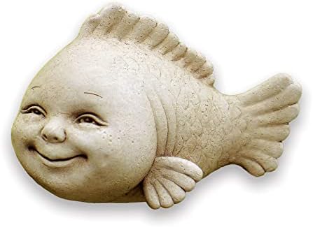 Carruth Studio, Fish Statue Opie Figurine, Original Sculpture Handcrafted in Stone, Artisan Made
