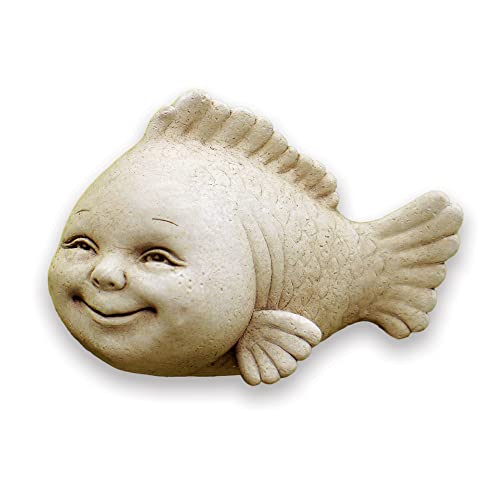 Carruth Studio, Fish Statue Opie Figurine, Original Sculpture Handcrafted In Stone, Artisan Made #TOP3