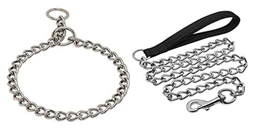 Woofy Combo Choke Collar and Handle Padded Leash Chain for Adult Dog of All Breeds. (Length 152cm) (B09HP2YGG8) Amazon Price History, Amazon Price Tracker