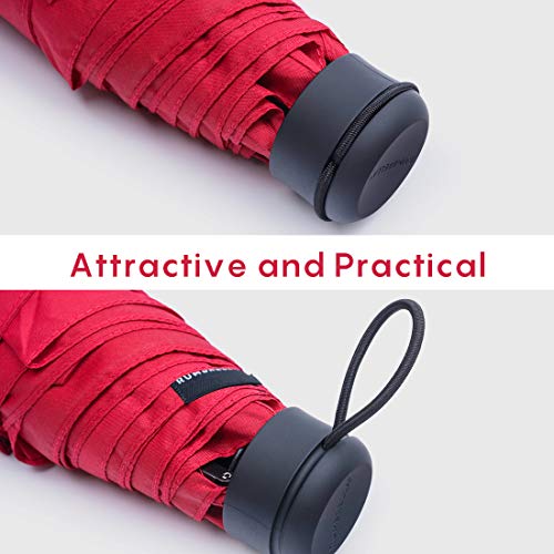 Rumbrella Mini Umbrella Small Uv Umbrella Fast Dry And Ultra Lightweight, Red #TOP2