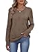 WIHOLL Womens Tops Dressy Casual Brown Sweater Maternity Clothes for Leggings Early Fall Fashion Coffee XL