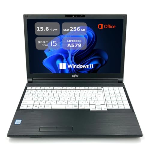 �y�����ςݕi�z �x�m��LIFEBOOK A579 ��15.6�^ HD (1366×768) - ��8���� Core i5 -WiFi&Bluetooth - USB Type-C - Win11���� - MS Office 2019- (������8GB/SS