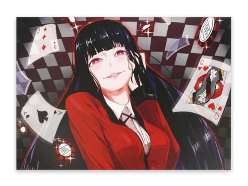 Cuadro de Kakegurui de 30 x 42 cm, póster de pared rígido con diseño de Yumeko B