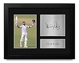HWC Trading Virat Kohli India Framed Gifts Printed Signed Autograph Picture for Cricket Memorabilia Fans - US Letter Size