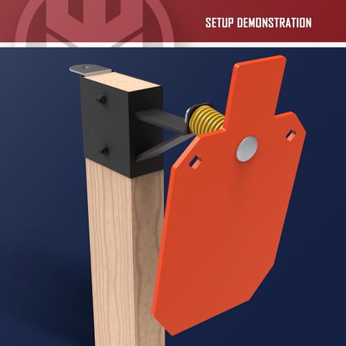 KNINE OUTDOORS AR500 Steel Target for Shooting, 1/2 inch Thick, Neon Orange Color (7" x 12") - Thumbnail 4