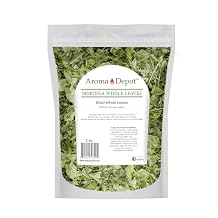 2 oz Dried Moringa WHOLE Leaves 100% Natural oleifera Raw From India Non-GMO and Gluten Free Great for Smoothies, Tea, Drinks & Recipes The Miracle Tree