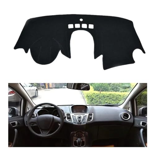 Tapis de tableau de bord pour Ford Fiesta MK7 2009-2019 Dashmat avec navigation
