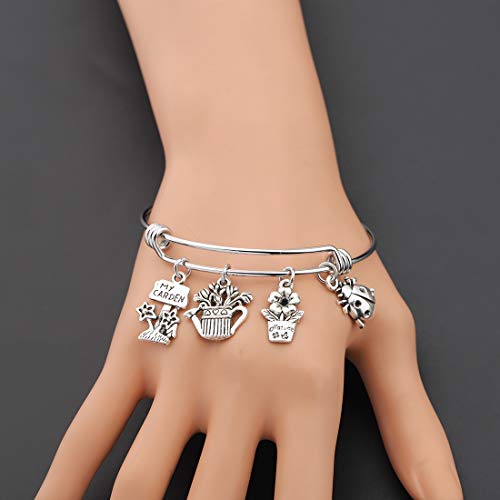 Image of CHOROY Gardener Bracelet Gift Gardening Charm Bangle Yard Work Gardening Jewelry Gift for Gardening Lover Horticulturist