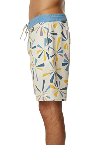 O'NEILL Men's 18 Inch Geo Print Boardshorts - Water Resistant Swim Trunks for Men with Quick Dry Stretch Fabric and Pockets2