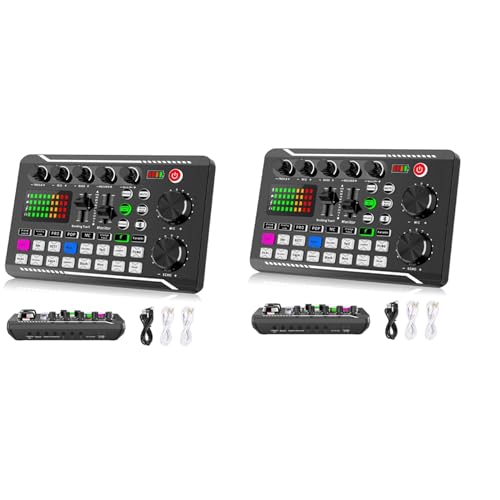 Mélangeur audio F998 carte son live microphone karaoké changeur de voix