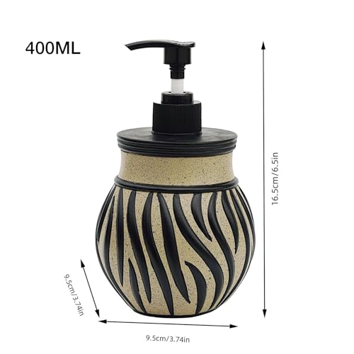Contenedor de botella para jabón con elegante diseño de cebra 3