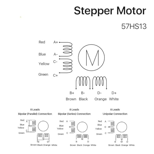Moteur pas à pas 57HS13 à 2 phases et 8 fils pour CNC - 6