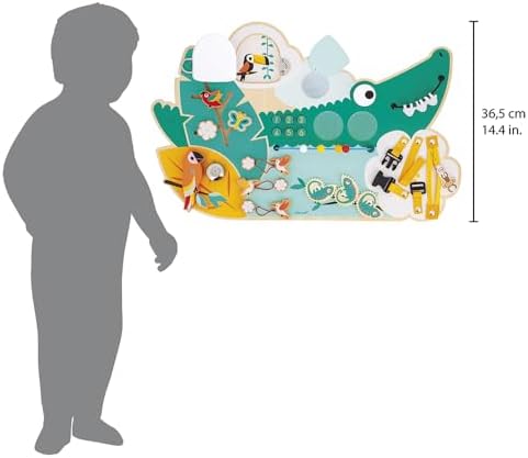 Janod - Wooden Busy Board - Crocodile - 14 Activities — 사진 6