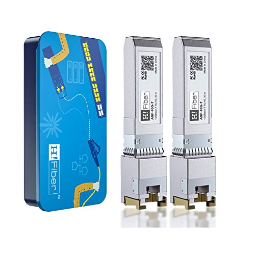 HiFiber 2 sztuki 1.25/2.5/5/10G SFP+ RJ45 CAT.6a/7 miedziany moduł