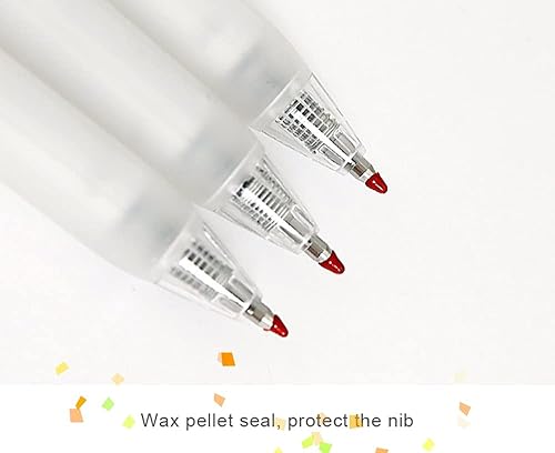 Miniatura 3 de 6 bolígrafos de gel negros retráctiles de punta media de punta redonda de gel con bonito patrón de dibujos animados, punta fina para diario,