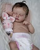 Los bebés recién nacidos se ven Material infantil real: Este realista muñecas bebé recién nacido está bien pintado y todo el cuerpo de vinilo suave. La muñeca bebé de la vida real del niño es una chica encantadora con la parte particular del género de la muchacha. Usted puede vestir a las muñecas del bebé de silicona de vinilo de cuerpo completo en ropa de niña y esta vida real bebé muñeca niño lleva 0-3 meses ropa de bebé.