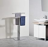 Kings Brand Furniture - Metal Modern Free-Standing Towel Rack Stand, Chrome