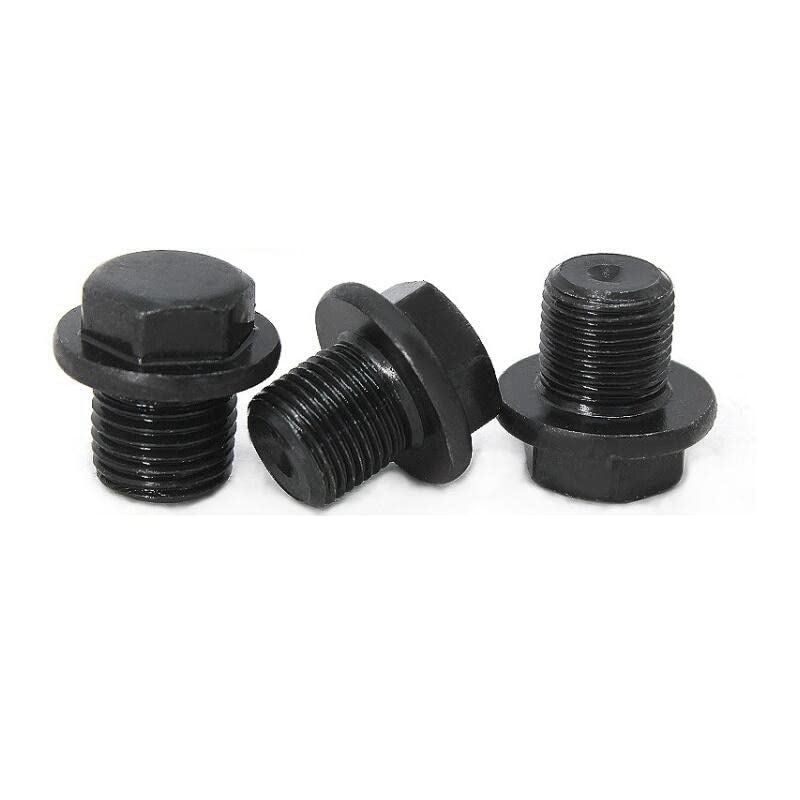 Rosca macho métrica Acero al carbono Tapa de extremo hexagonal negra Brida Hexágono exterior Tapón sólido Instalación de tubería hidráulica de aceite (Tamaño: M48x1.5)