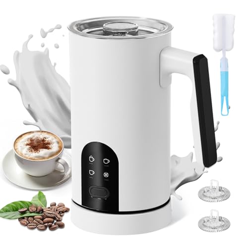 Image of Milk Frother and Steamer, 4-in-1 Automatic Electric Milk Frother 11.8oz /350 ml, Instant Hot and Cold Foam Maker, Milk steamer Heater Foamer Warmer for Coffee, Latte, Cappuccino, Macchiato