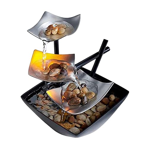 Gazechimp Mini Fonte De Água, Mini Cachoeira Para Espaço Interno, Para Decoração De Interiores E Cas
