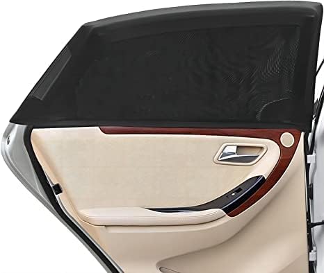 Aoyar Car Window Sun Shade: 2 Pack Universal Privacy Car Side Sunshades Curtains for Baby, Kids, Breathable Mesh Automotive Rear Blackout Window Cover Screens for SUV, Minivan, Camping L