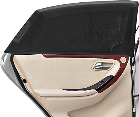 Aoyar Car Window Sun Shade: 2 Pack Universal Privacy Car Side Sunshades Curtains For Baby, Kids, Breathable Mesh Automotive Rear Blackout Window Cover Screens For Suv, Minivan, Camping L #TOP16