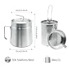 68oz Stainless Steel Oil Filter Pot with Deep Fryer Basket - Kitchen Large Capacity Versatile Oil Strainer Vessel and Bacon Grease Saver for Cooking Grease #4