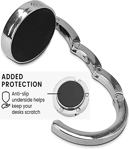 PIQIUQIU 2X Tischhaken Handtasche Haken Handtaschenhalter HandtaschenaufhäNger Faltbarer, Die Auf Dem Schreibtisch Café-Shop Oder In Der Bibliothek HäNgen