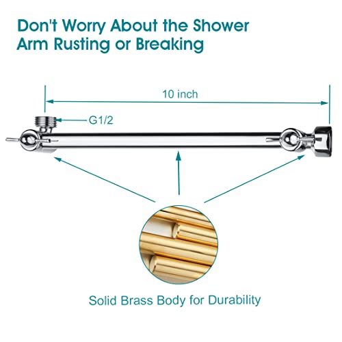 Set de ducha manual Bright Showers con brazo extensible cromado miniatura 6