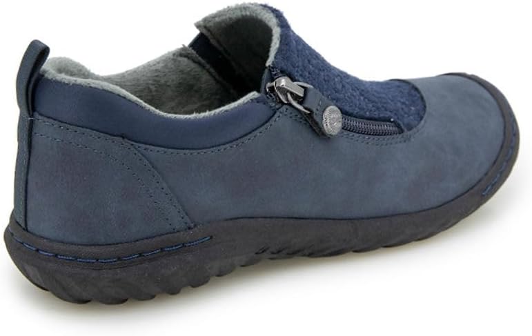 JBU Women's Elodie Comfortable Casual Flexible Arch Support APMA Accepted Side-Zip Walking Flat