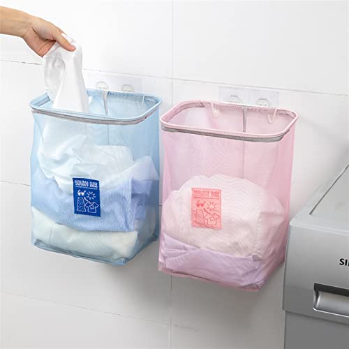 Aculip Clothes Hampers For Laundry Laundry Basket, Wall Mounted Dirty Laundry Basket. Foldable Storage Basket. Household Storage Box Bathroom Room Clothing Sorting Tool (Color : Blue) #TOP2