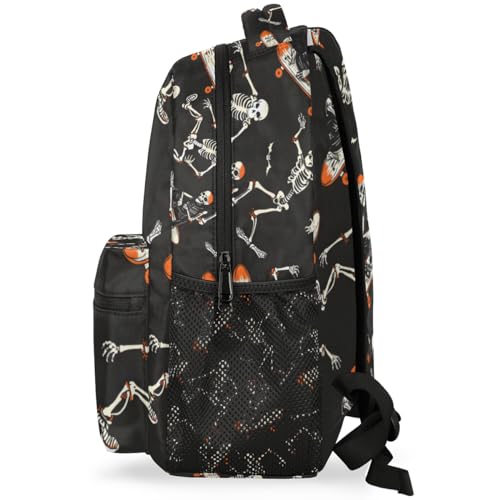 Halloween Skull Backpacks for Boys Girls Kids Funny Soprt Skuu Lightweight 16 Inch School Backpack Laptop College Bookbag Travel Casual Daypack Hiking Camping Computer Rucksack Medium 5