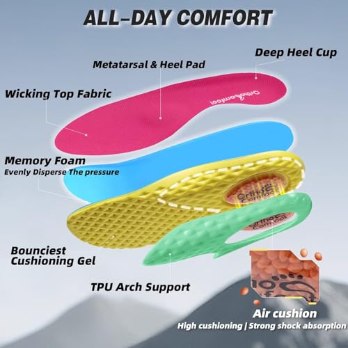 Image of OrthoComfoot Women's Orthopedic Wide Plantar Fasciitis Shoes:Comfortable Arch Support Flat Feet Orthotic Sports Sneakers,Casual Hammer Toes Trekking Walking Running Shoes for Foot Heel and Pain Relief