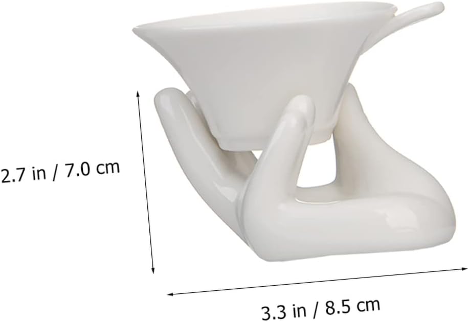 2 Sets Tea Strainer Set Ceramic Tea Filter Tea Filter with Support Teapot Accessories Chinese with Holder Porcelain Ceramic Tea Strainer