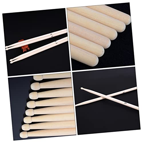 Baquetas de madera de arce 5A beige 41 cm 2 pares miniatura 4