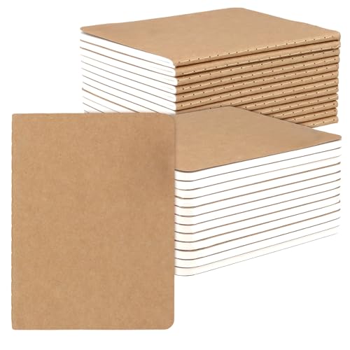 Carnet A6 vierge 10x14cm cahier kraft écriture dessin peinture lot de 24