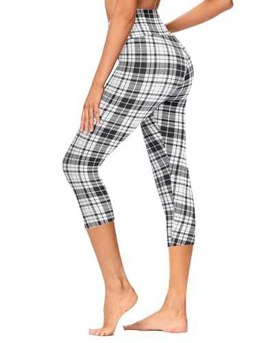 Image of GAYHAY High Waisted Capri Leggings for Women - Soft Slim Yoga Pants for Running Cycling Workout