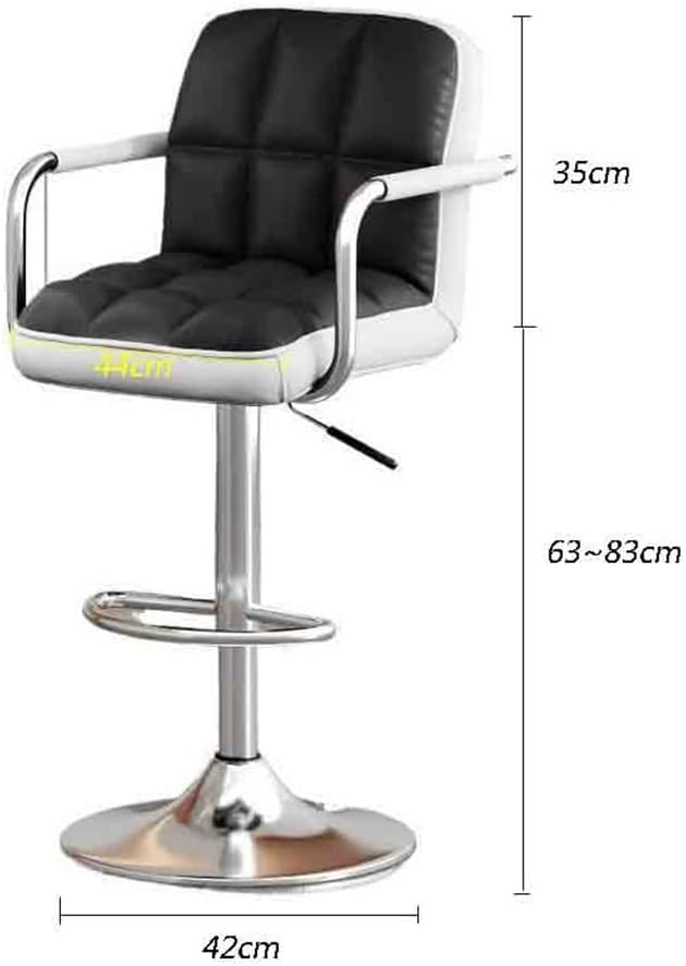 Bar Chairs Bar Stool Light Luxury High Back Chair Home Lift Swivel High Chair Modern High Stools Kitchen Bar stools(White)