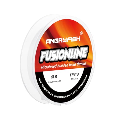ANGRYFISH Fusionline Micro-Fused Braided Beading Thread for Jewelry Making