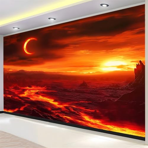 Autocollant mural rouge grand format pour masquer les imperfections de vos murs